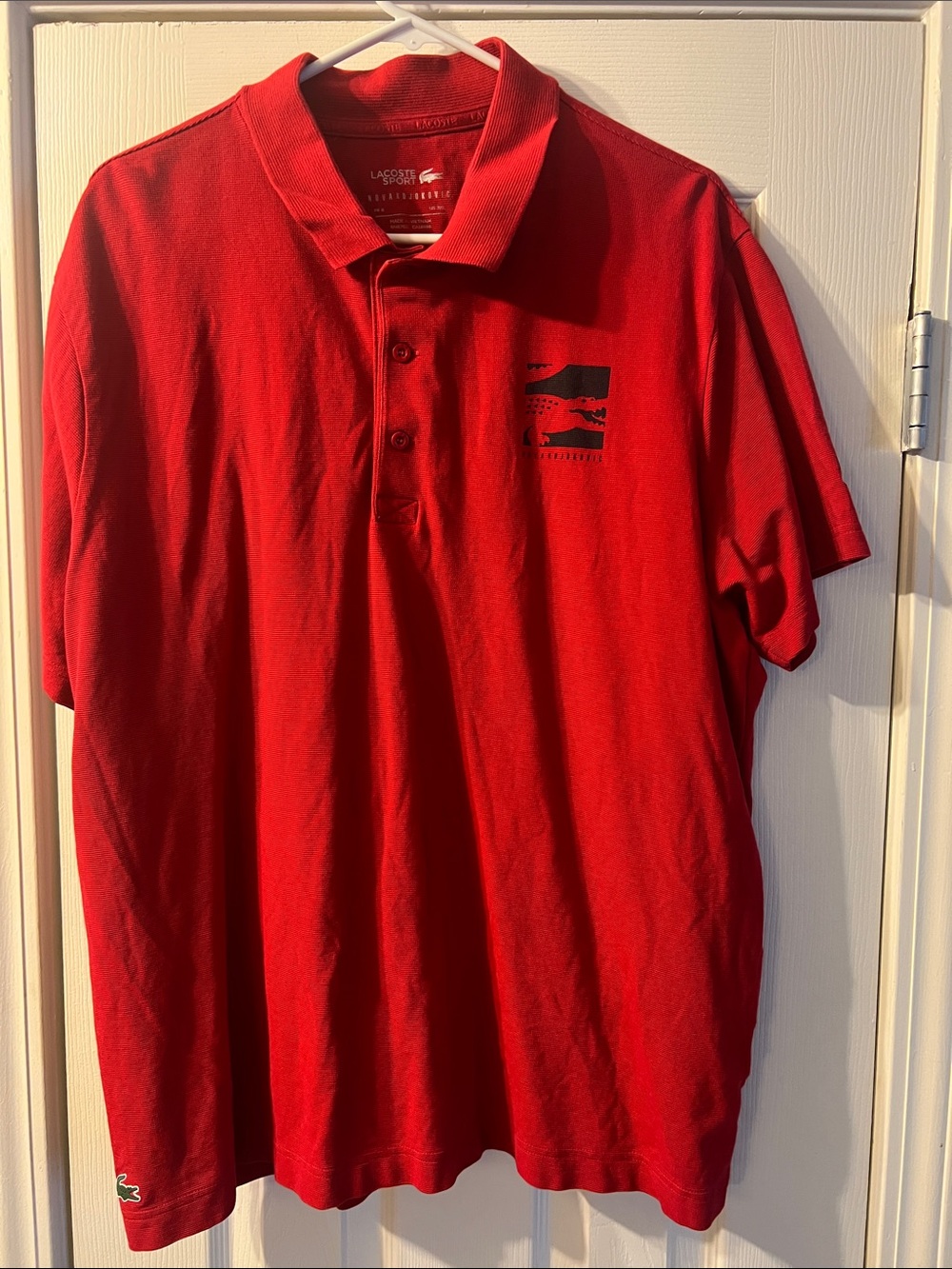 Lacoste Red Men's Polo with Contrasting Logo
